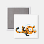 簡単に行くかわいい漫画のタイガーマグネット マグネット (正面/裏面)
