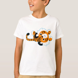 簡単に行くかわいい漫画の虎の子供Tシャツ Tシャツ