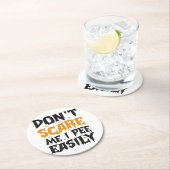 簡単に面白いハロウィーンを私を怖がらせてはいけない ラウンドペーパーコースター (インサイチュ)