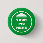 簡単に！丸いボタン – 小、1 1/4インチ – カスタム 缶バッジ (正面)
