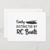 簡単にRCボートに気を取られるモデル無線RCボート ポストカード (正面/裏面)