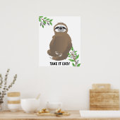 簡単のめい想ブラウンスロース ポスター (キッチン)