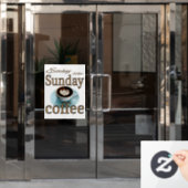 簡単のようなサンデーコーヒー ウィンドウサイン (オフィスドア)