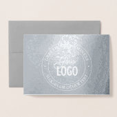 簡単のロゴの置き換え（白いロゴを使用） 箔カード (封筒付き正面)