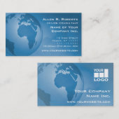簡単はあなたのロゴの全体的で企業のな青を加えます 名刺 (正面/裏面)