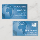 簡単はあなたのロゴの全体的で企業のな青を加えます 名刺 (正面/裏面)