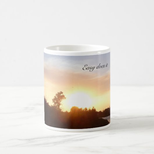 簡単はそれを- 12のステップスローガンのマグします コーヒーマグカップ (中央)