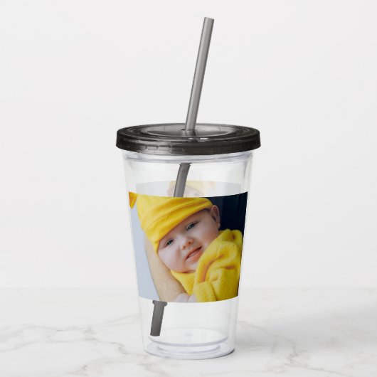 簡単は自ユニーク分でパーソナライズされた作る アクリルタンブラー (裏面)