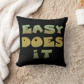 簡単はIt回復スローガン引用文グリーン金ゴールド文字 クッション (ブランケット)