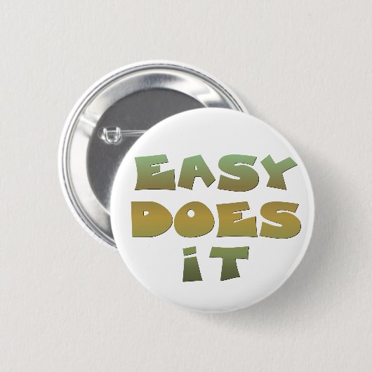 簡単はIt回復スローガン引用文グリーン金ゴールド文字 缶バッジ (正面&裏面)