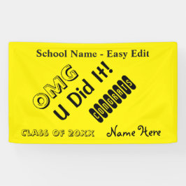 簡単はOMGのおめでとうを編集します 横断幕