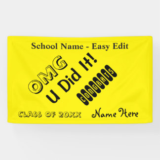 簡単はOMGのおめでとうを編集します 横断幕