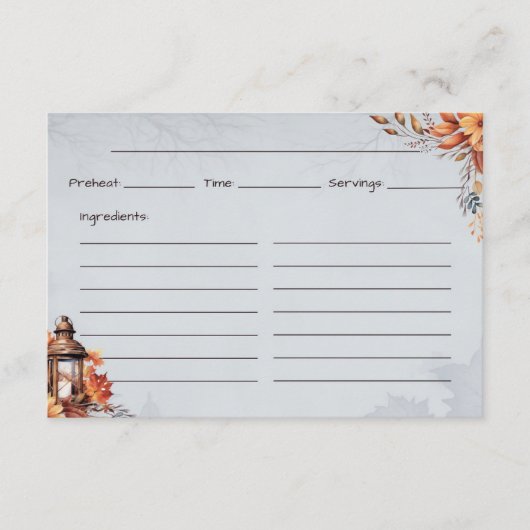 簡単を円の基本レシピカード エンクロージャーカード (正面)