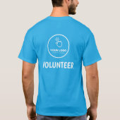 簡単アップロードのロゴカスタムイベント主催者ボランティア Tシャツ (裏面)