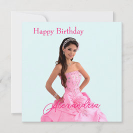 簡単アップロード写真の名前の追加ハッピーバースデー カード