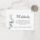 簡単エレガントに – ユーカリ – 詳細カード ノートカード (正面/裏面インサイチュ)