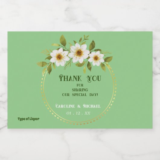 簡単カスタマイズ可能なミニウェディングパーティー リキュールボトルラベル (シングルラベル)