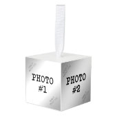 簡単カスタムアップロード4枚 キューブオーナメント (正面アングル)