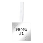 簡単カスタムアップロード4枚 キューブオーナメント (正面)