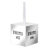 簡単カスタムアップロード4枚 キューブオーナメント (裏面アングル)