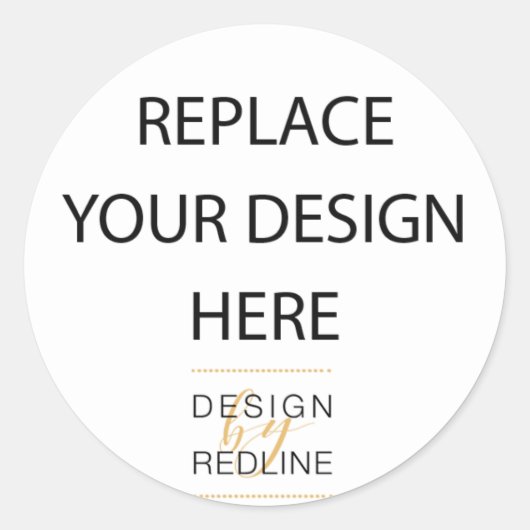簡単カスタムプリントステッカーのデザイン ラウンドシール (正面)