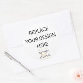 簡単カスタムプリントステッカーのデザイン ラウンドシール (封筒)