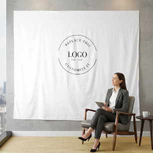 簡単カスタムロゴバックドロップ 企業ブランディング タペストリー