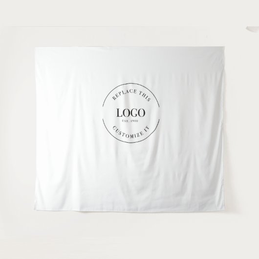 簡単カスタムロゴバックドロップ 企業ブランディング タペストリー (正面(横))