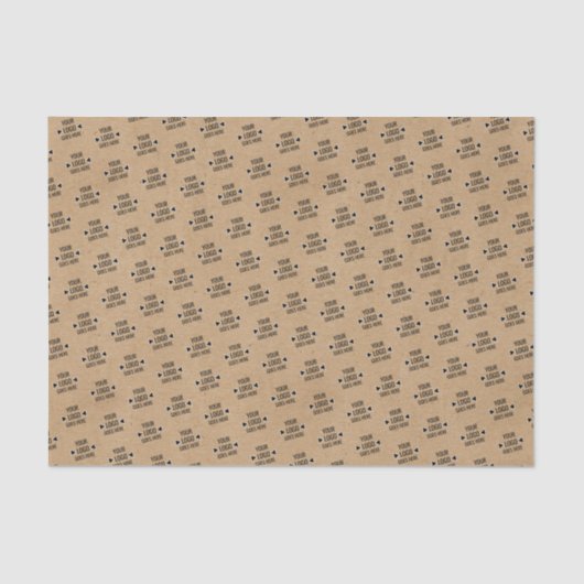 簡単カスタムロゴパタフェイクーン素朴ブラウンクラフト 薄葉紙 (正面)