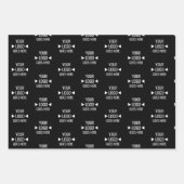 簡単カスタム企業のビジネスロゴパターン ラッピングペーパーシート (正面)