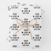 簡単カスタム企業のビジネスロゴパターン ラッピングペーパーシート (インサイチュ)