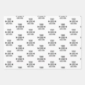 簡単カスタム企業のビジネスロゴパターン ラッピングペーパーシート (正面)