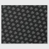 簡単カスタム企業のビジネスロゴパターン ラッピングペーパー (フラット)