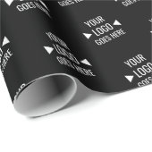 簡単カスタム企業のビジネスロゴパターン ラッピングペーパー (ロールコーナー)