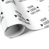 簡単カスタム企業のビジネスロゴパターン ラッピングペーパー (ロールコーナー)