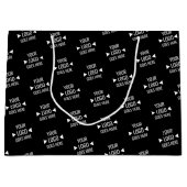 簡単カスタム企業のビジネスロゴパターン ラージペーパーバッグ (正面)