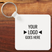 簡単カスタム企業のビジネスロゴ キーホルダー (正面)