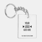 簡単カスタム企業のビジネスロゴ キーホルダー (正面左)