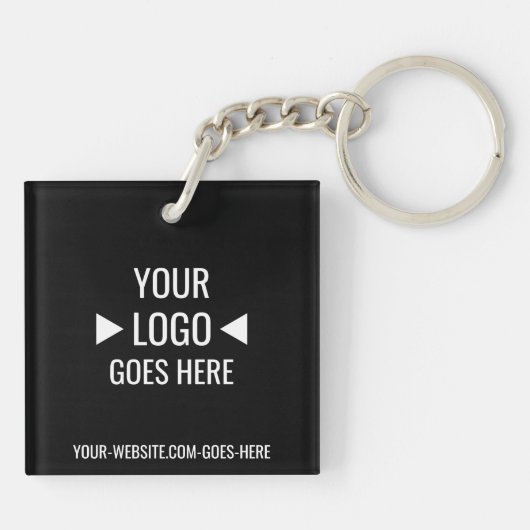 簡単カスタム企業のビジネスロゴ キーホルダー (裏面)