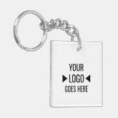 簡単カスタム企業のビジネスロゴ キーホルダー (正面左)