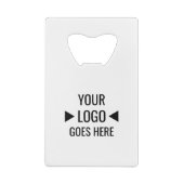 簡単カスタム企業のビジネスロゴ クレジットカード栓抜き (裏面)