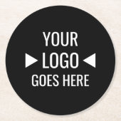 簡単カスタム企業のビジネスロゴ ラウンドペーパーコースター (正面)
