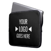 簡単カスタム企業のビジネスロゴ ラップトップスリーブ (正面左)