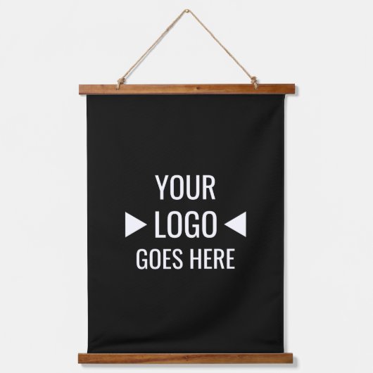 簡単カスタム企業のビジネスロゴ 吊り下げ型タペストリー (正面)