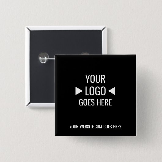 簡単カスタム企業のビジネスロゴ 缶バッジ (正面&裏面)