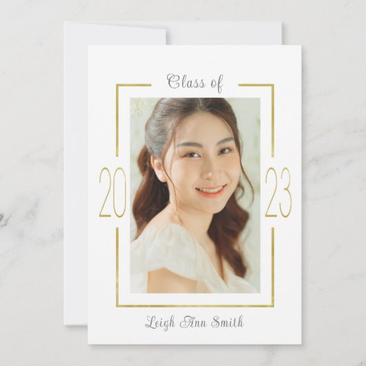 簡単クイックプリント写真卒業のお知らせ 案内状 (正面)