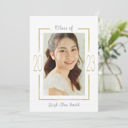 簡単クイックプリント写真卒業のお知らせ 案内状 (スタンド正面)