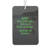 簡単クリックとイメージを置き換えて独自のイメージを作成 カーエアーフレッシュナー (裏面)