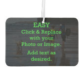 簡単クリックとイメージを置き換えて独自のイメージを作成 カーエアーフレッシュナー (裏面)