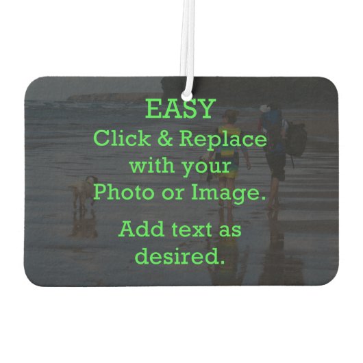 簡単クリックとイメージを置き換えて独自のイメージを作成 カーエアーフレッシュナー (裏面)